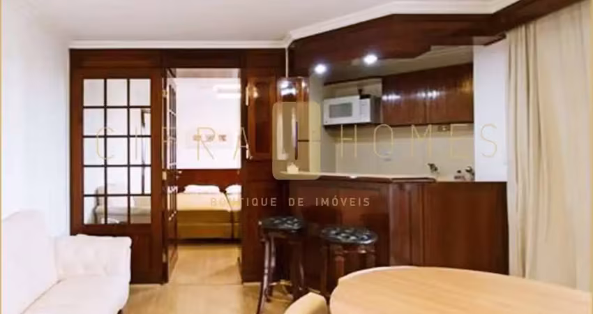 Apartamento para locação e venda, 1 dormitório, vaga e varanda, em localização privilegiada, próxim