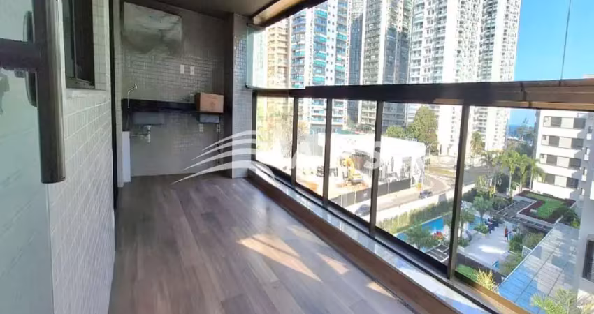 Lindo apartamento, 03 quartos, 1ª locação, na av. lúcio costa, barra da tijuca. com 116m², acabament