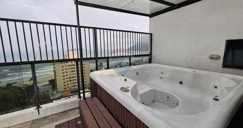 Cobertura à venda Guarujá - Duplex - 3 dormitórios vista para o mar - Tombo