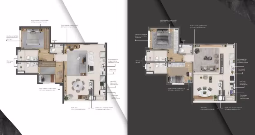 Apartamento com 2 suites, lavabo e vaga no melhor campo belo