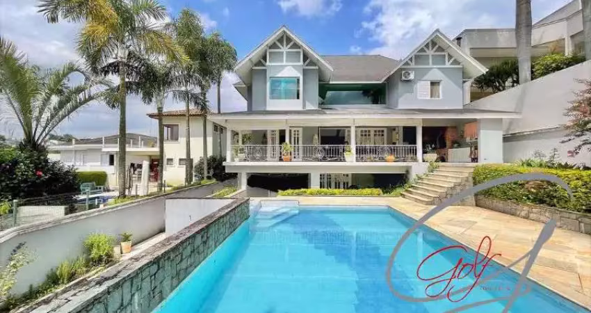 Casa c/ 632,26m² no condomínio são paulo ii em cotia - sp, 4 suítes, piscina, gourmet, condomínio completo!
