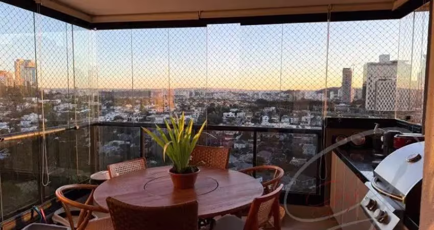 Empresarial 18 do forte. bairro melville. apartamento 112 m2, vista livre. são 2 suites, varanda gourmet com cozinha completa. 2 vagas.
