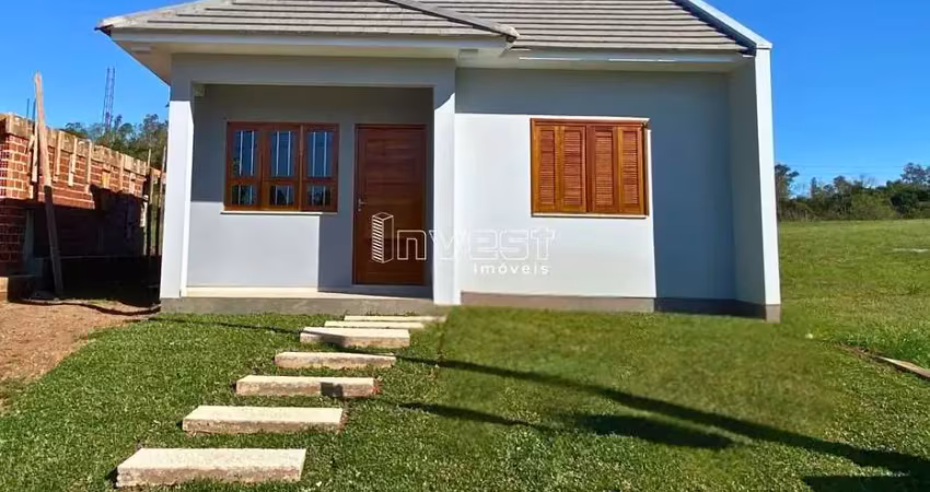 Casa de alvenaria nova com 2 dormitórios 64,75m2 em linha santa cruz em santa cr