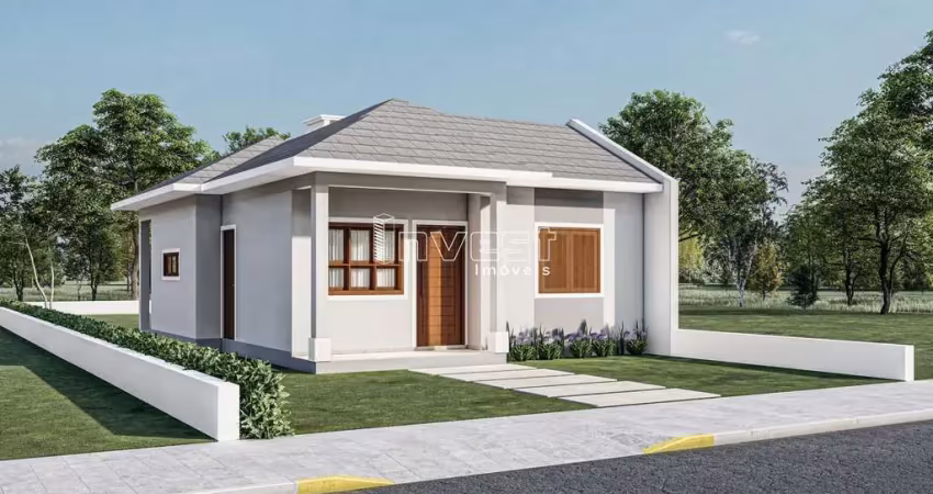 CASA DE ALVENARIA EM CONSTRUÇÃO COM 64,75M2 EM LINHA SANTA CRUZ EM SANTA CRUZ DO