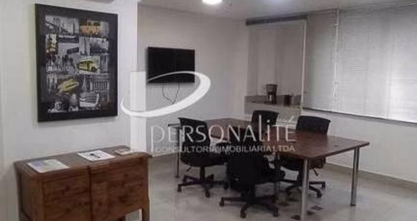 Sala Comercial com 31m², 02 banheiros, 01 vaga de garagem e totalmente mobiliada no Edifico Pozelli na Rua Apucarana -São Paulo .