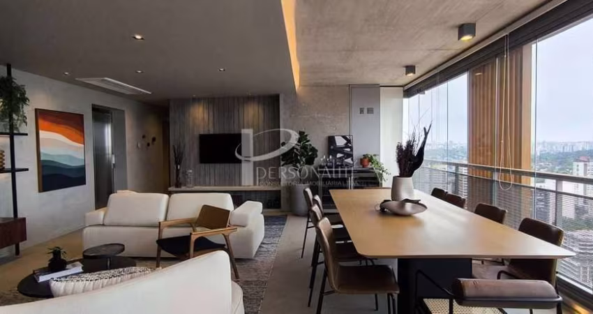 Apartamento novo, mobiliado, 167 m2, 3 dormitórios, 2 sutítes, 4 vagas, para venda, Ed. O Parque - Brooklin.