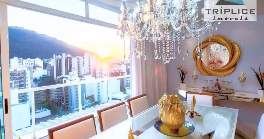 Cobertura triplex 3 quartos com suíte, espaço gourmet, 3 vagas. maravilhosa vista e localização privilegiada no centro, em rua plana e perto de tudo!