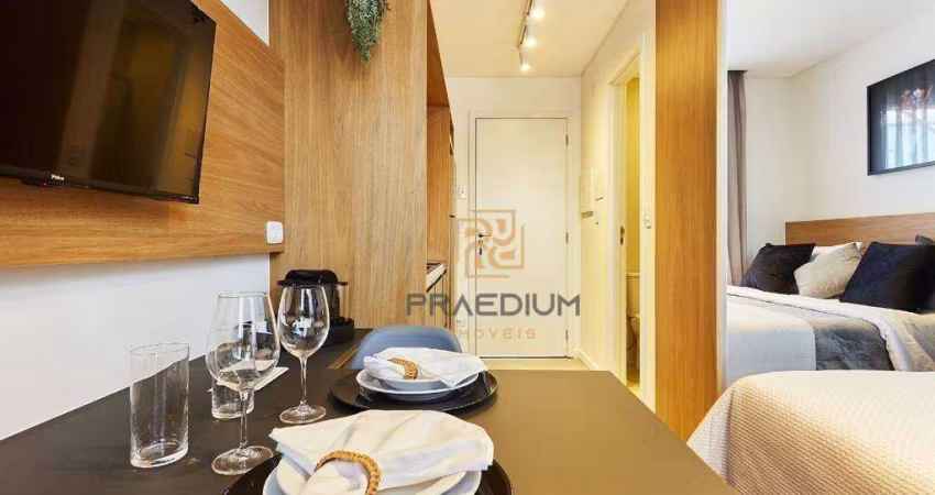 Studio com 1 dormitório , 100% mobiliado.  à venda, 18 m² por R$ 299.990 - Rebouças - Curitiba/PR