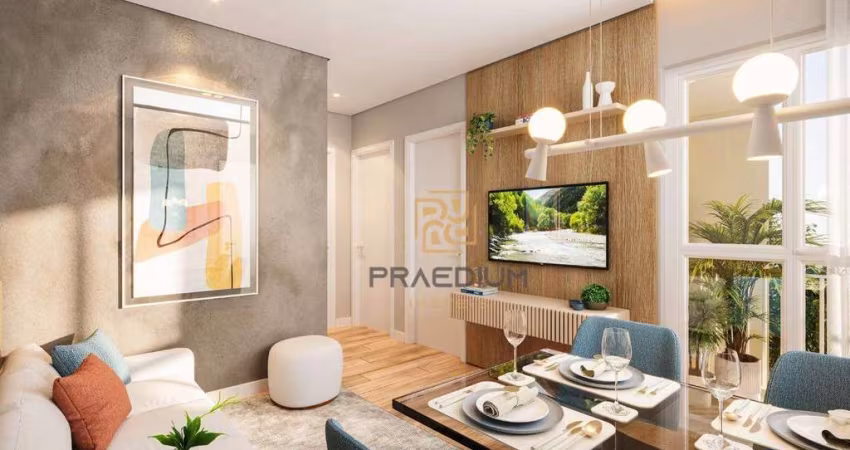 Apartamento com 2 dormitórios à venda, 44 m² por R$ 253.826,10 - Campo Largo da Roseira - São José dos Pinhais/PR