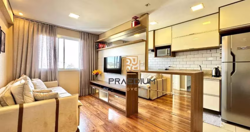 Apartamento com 2 dormitórios à venda, 47 m² por r$ 420.000 - guaíra - curitiba/pr