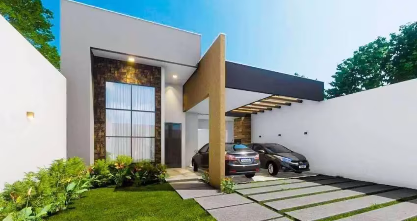 Casa arquitetura moderna 3 dorm praia massaguaçu oportunidade