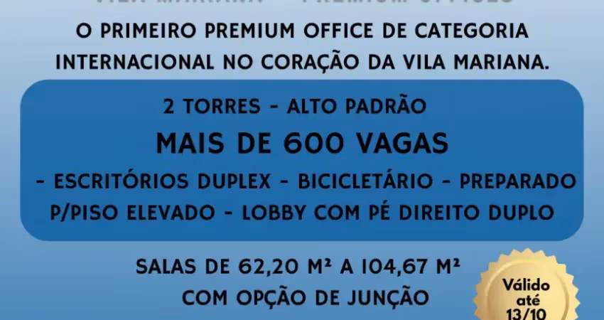 Sala comercial 56,78m² no ez mark vila mariana | 1 vaga | design exclusivo carlos ott