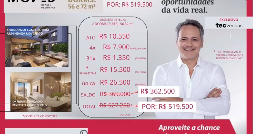 ️ eztec osasco: 2 dorms c/ varanda gourmet – lançamento exclusivo ao lado do bradesco!