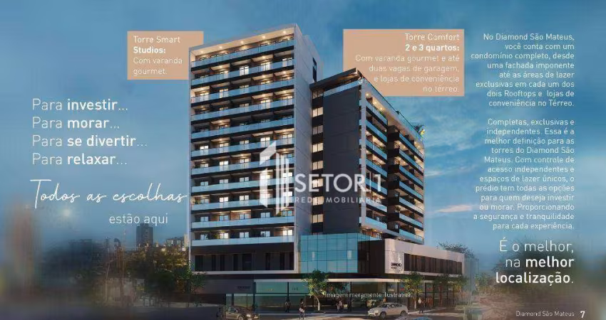Studio com 1 quarto à venda, 22 m² por R$ 229.900 - São Mateus - Juiz de Fora/MG