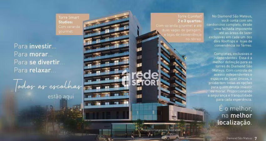 Apartamento com 3 quartos à venda, 61 m² por R$ 599.000 - São Mateus - Juiz de Fora/MG