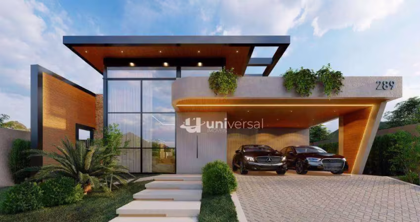 Casa com 3 suítes, sala com pé direito alto, área de lazer à venda, 230 m² por r$ 1.850.000 - alphaville - juiz de fora/mg