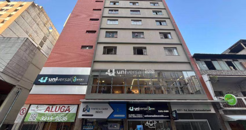 Apartamento com 2 quartos para alugar, 50 m² por R$ 1.200/mês - Centro - Juiz de Fora/MG