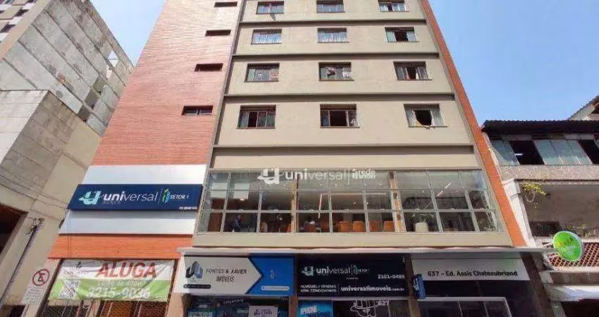 Apartamento com 2 quartos, 44 m² - venda por r$ 180.000 ou aluguel por r$750,00/mês - centro - juiz de fora/mg