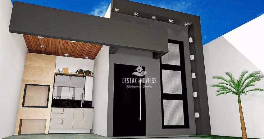 Casa com 3 dormitórios à venda, 82 m² por R$ 460.000,00 - Vida Nova - Uberlândia/MG