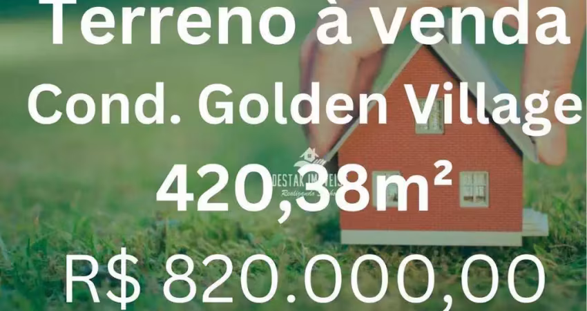 Terreno à venda, 420 m² por r$ 820.000,00 - condomínio golden village - jardim sul - uberlândia/mg