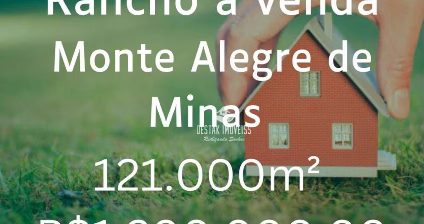 Rancho com 2 quartos à venda - Zona Rural - Monte Alegre de Minas/MG