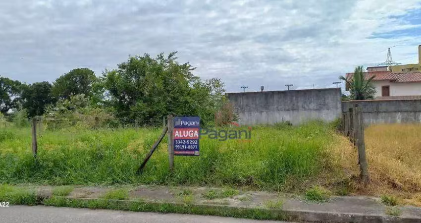 Terreno para alugar, 372 m² por r$ 2.900,00/mês - passa vinte - palhoça/sc