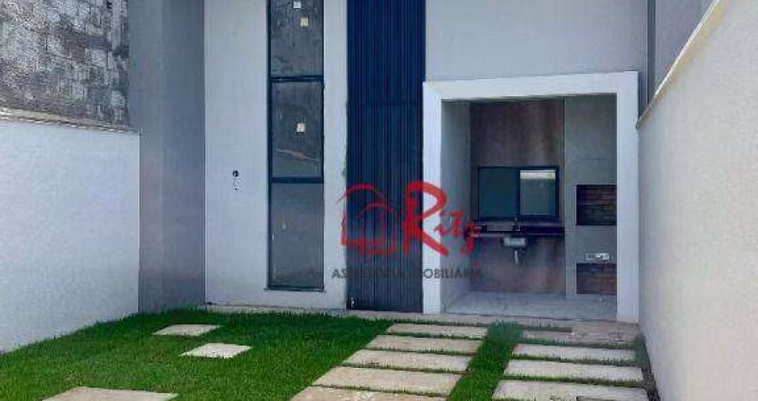 Casa com 3 dormitórios à venda, 94 m² por R$ 404.900 - Urucunema - Eusébio/CE