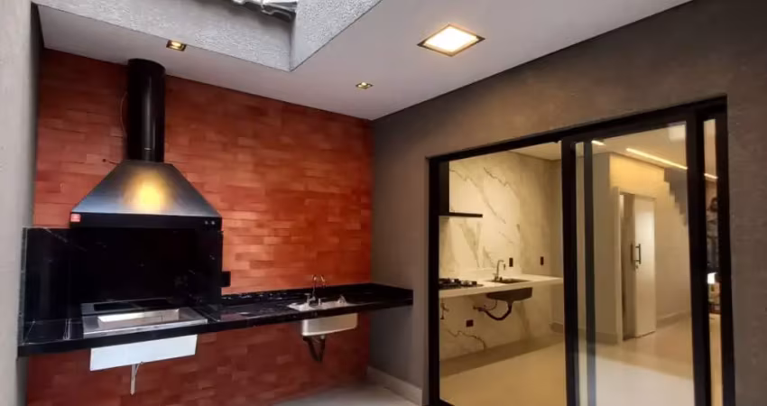 Sobrado novo e moderno com 3 quartos, 2 vagas e área gourmet - valor promorcional