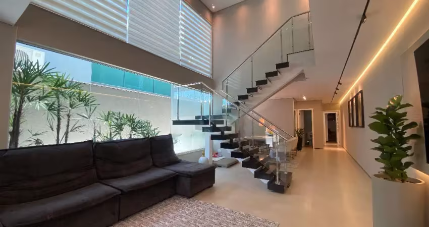 Sobrado de alto padrão com 3 suítes, 4 vagas e área gourmet com piscina - venda