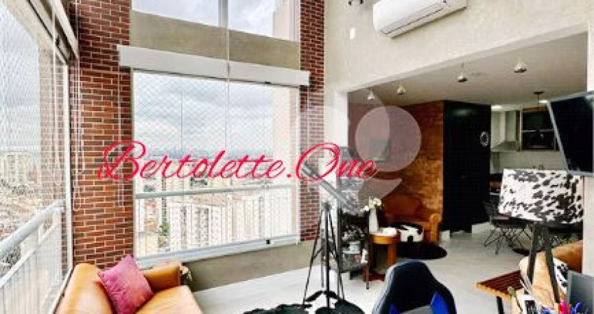 Moderníssimo apartamento Duplex com 2 dormitórios, sala ampla com 2 ambientes, varanda com churrasqueira, cozinha planejada, no bairro de Santana