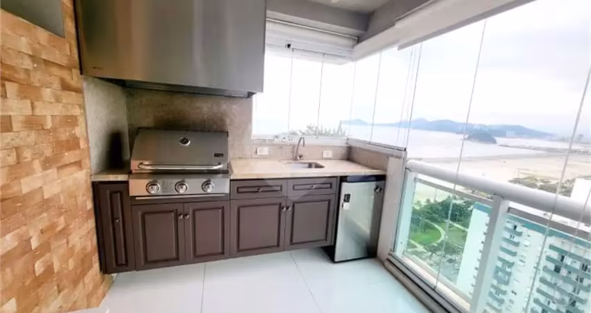 Apartamento venda prime plaza santos, 4 suítes, 4 vagas e varanda gourmet