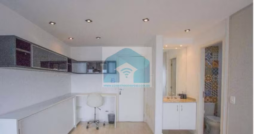 Apartamento Brooklin mobiliado ,1 dormitório,1 suíte, 1 vaga com lazer