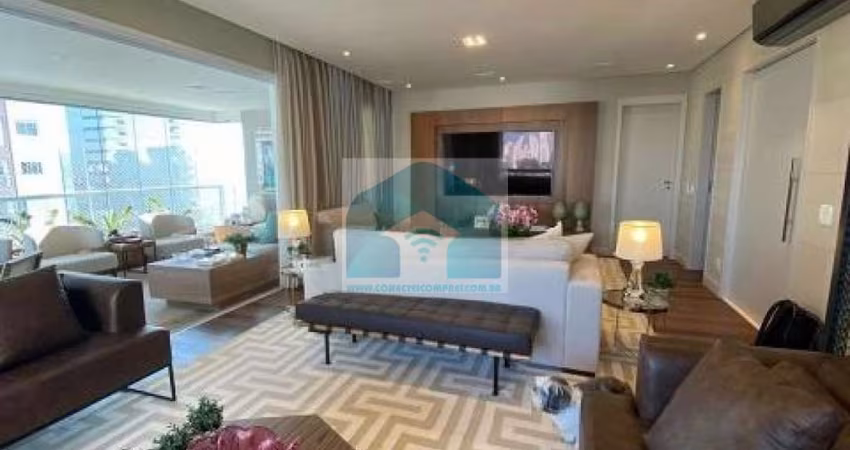 Apartamento Brooklin, Porteira fechada (MOBILIADO) 225m², 4 suites ,4 vagas e deposito.