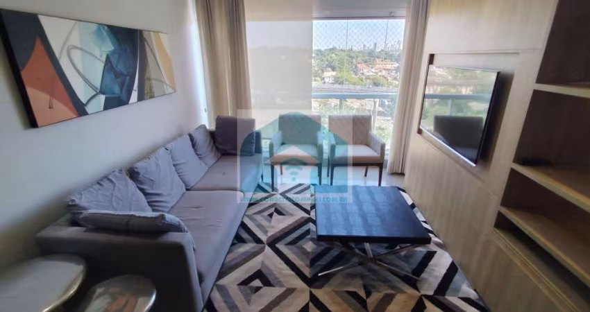 Apartamento Campo Belo aluga mobiliado , 71 m², 2 dormitórios, 1 suíte e 2 vagas.