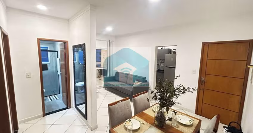 Apartamento na Vila Tupi Praia Grande SP, com 2 dormitórios, 1 suíte.