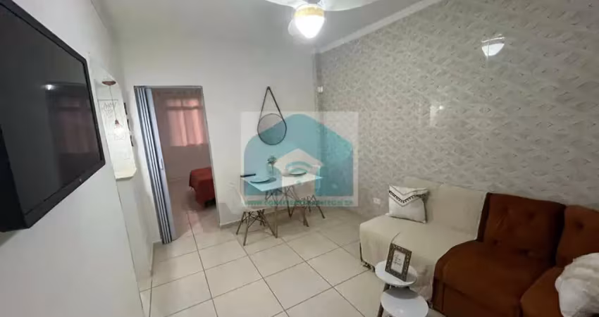 Apartamento no bairro guilhermina, praia grande sp, com 1 dormitório