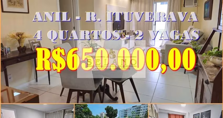Condomínio chacara da freguesia - selano vende apartamento 4 quartos na rua ituverava - anil - 123m² - apartamento à venda - rio de janeiro - rj