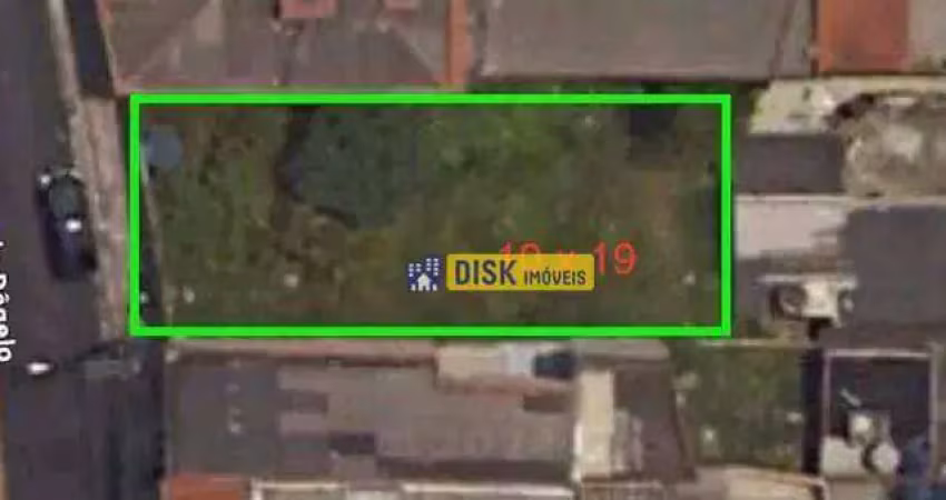 Terreno à venda, 190 m² por r$ 320.000,00 - jardim petroni - são bernardo do campo/sp