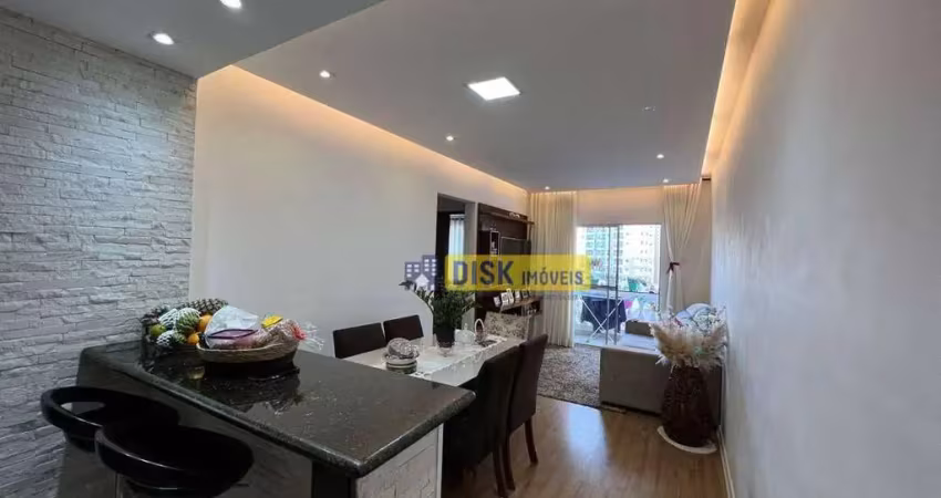 Apto 2 dorms, 66m², semi-mobiliado com 2 vagas – edifício leiria ii – centro de sbc