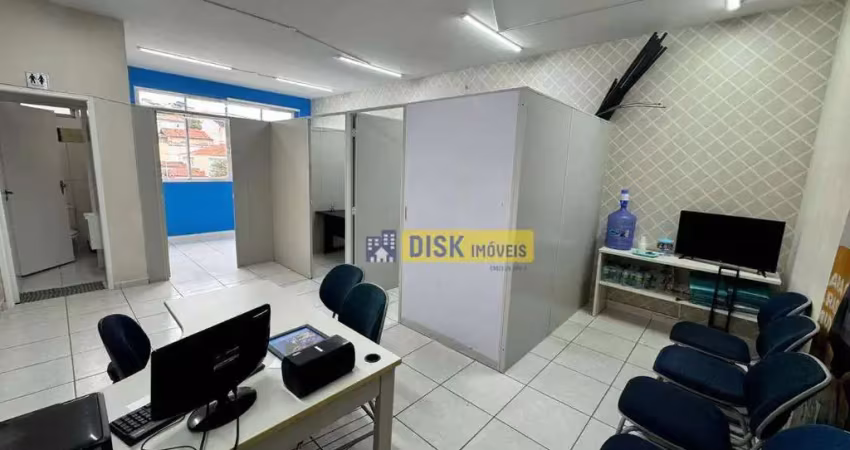 Sala comercial com divisórias – 20 m² – bairro demarchi, são bernardo do campo