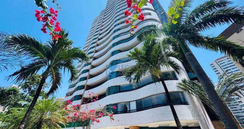 Apartamento com 4 dormitórios à venda, 216 m² por r$ 1.380.000 - cocó - fortaleza/ce