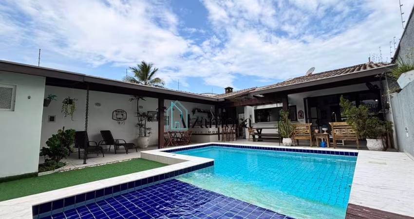 Cabana da praia, sobrado com 5 dormitórios e piscina.