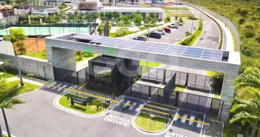 Terreno plano, lado da sombra, de esquina e escriturado no Sun Set Boulevard