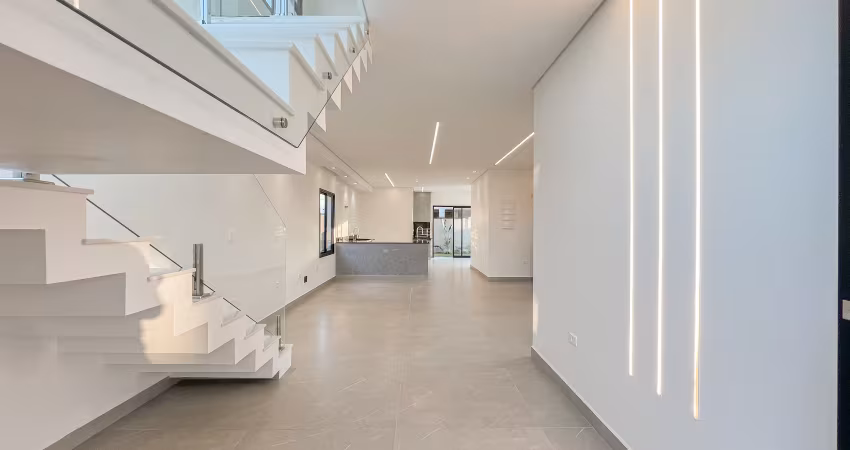 Sobrado moderno com 232m², suíte master e gourmet em são josé dos campos