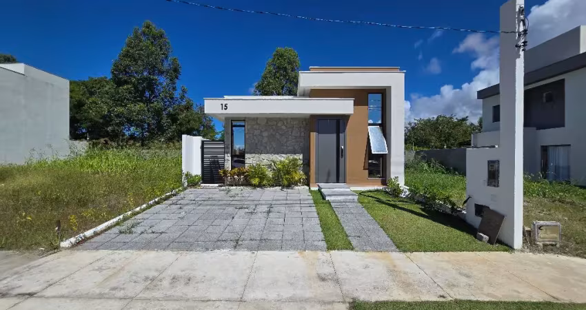 Casa térrea em condomínio fechado -  3 quartos, 1 suítes, 2 vagas em abrantes - camaçari/ba.