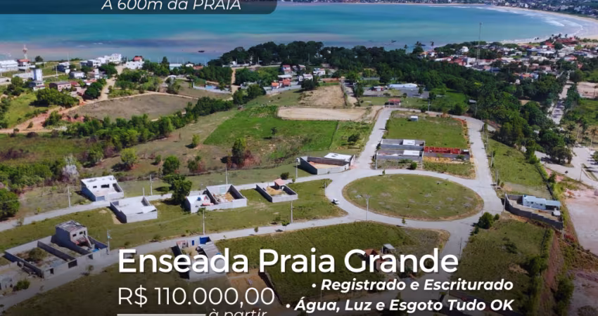 Lote em Enseada Praia Grande à 600m da Praia - R$ 110.000,00