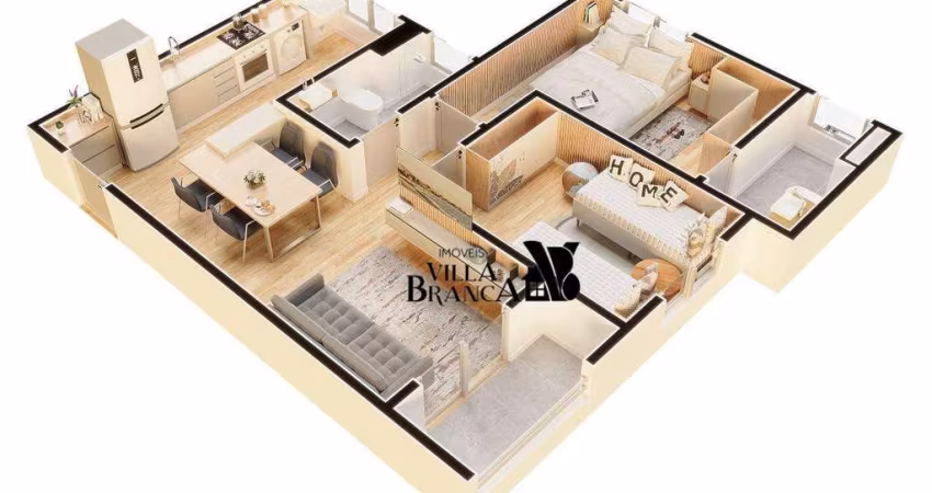 Apartamento com 2 dormitórios - à venda no Condomínio Sou Pleno, 52 m² por R$ 369.000 - Jardim Marcondes - Jacareí/SP