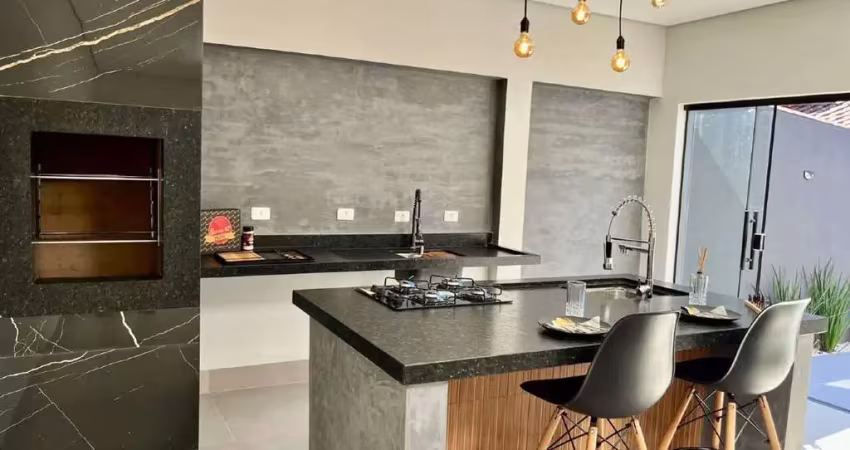 Casa com acabamento impecável 3 quartos e gourmet no aero rancho