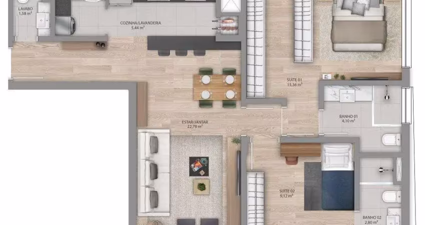Apartamento com 2 quartos à venda na Rua Casemiro de Abreu, 111, Bela Vista, Porto Alegre