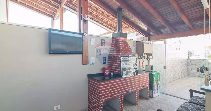 Belissima cobertura de 79m², com localização privilegiada em santo andré, com espaço gourmet